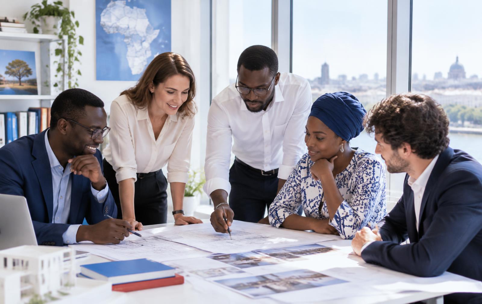 Professionnels réunis autour d'un projet, visuel d'illustration